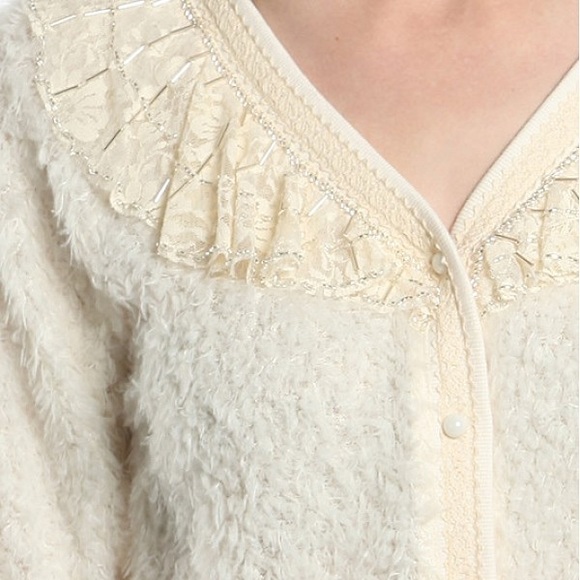 NWT ryu cardi top beaded lace Romantic - Picture 3 of 4